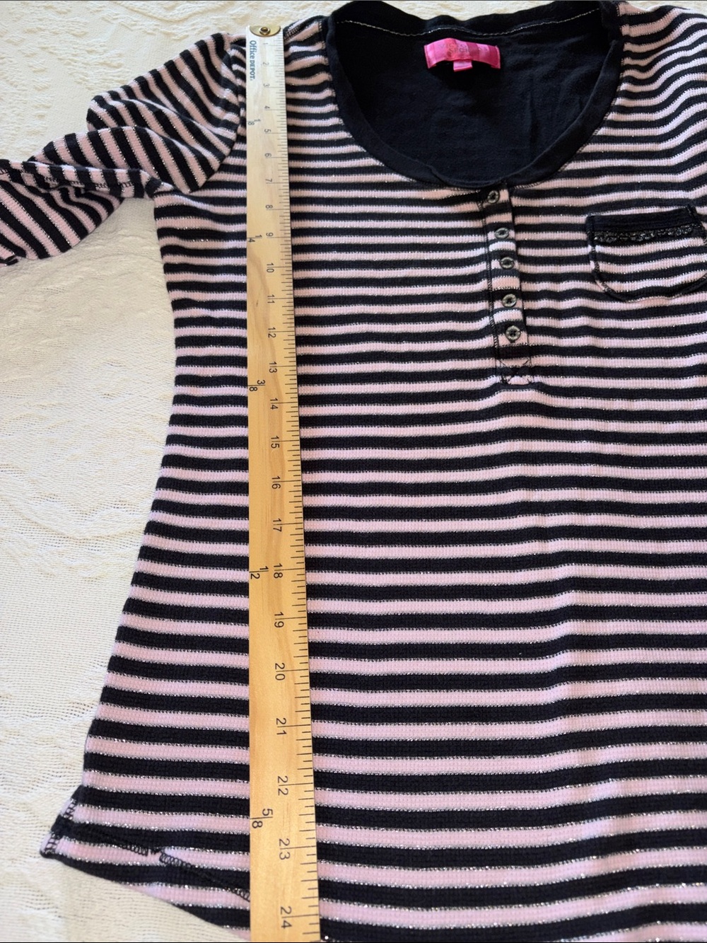 Victoria Secret Striped Pink and Black Womens Pajama Set EUC L - Picture 11 of 12